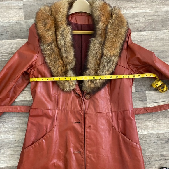 Vintage Leather & Fox Fur Maxi Coat (small) - Picture 5 of 8